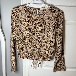 NWOT Levi's Tan Leopard Print Blouse